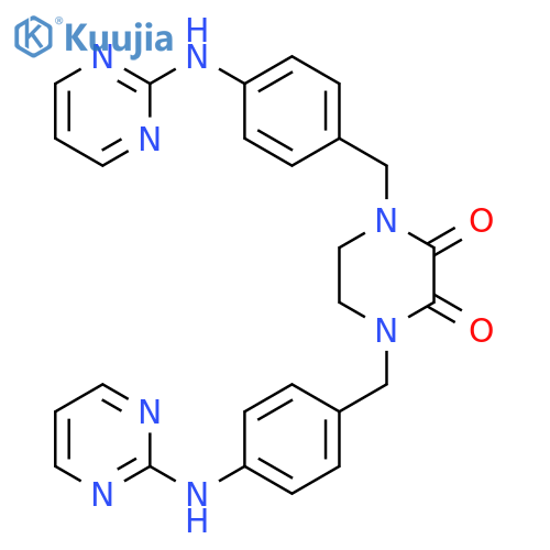 1,4-bis[4-(pyrimidin-2-ylamino)benzyl]piperazine-2,3-dione structure