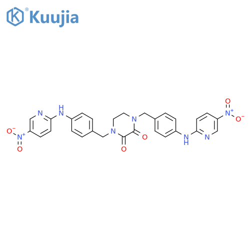 2,3-Piperazinedione,1,4-bis[[4-[(5-nitro-2-pyridinyl)amino]phenyl]methyl]- structure