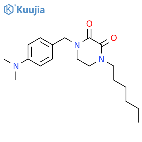 2,3-Piperazinedione, 1-[[4-(dimethylamino)phenyl]methyl]-4-hexyl- structure