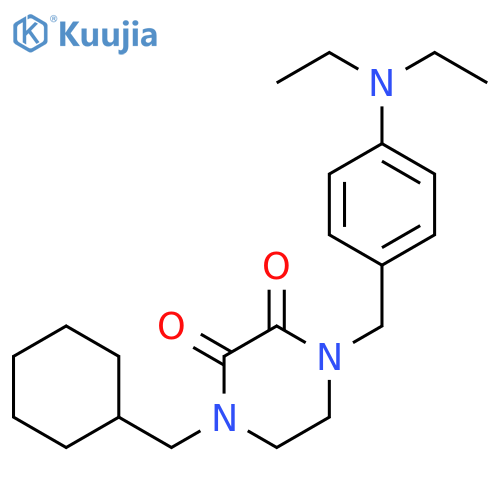 2,3-Piperazinedione,1-(cyclohexylmethyl)-4-[[4-(diethylamino)phenyl]methyl]- structure