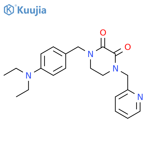 2,3-Piperazinedione,1-[[4-(diethylamino)phenyl]methyl]-4-(2-pyridinylmethyl)- structure