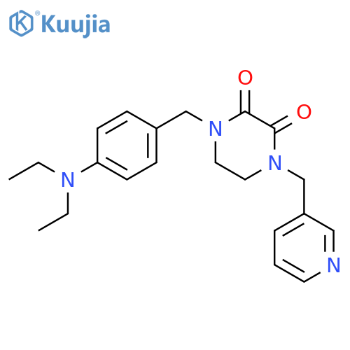 2,3-Piperazinedione,1-[[4-(diethylamino)phenyl]methyl]-4-(3-pyridinylmethyl)- structure
