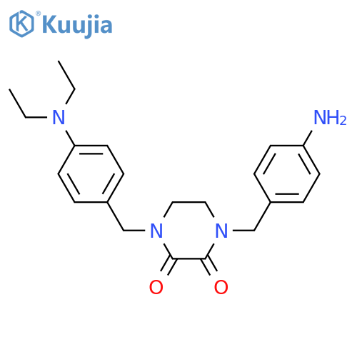 2,3-Piperazinedione,1-[(4-aminophenyl)methyl]-4-[[4-(diethylamino)phenyl]methyl]- structure