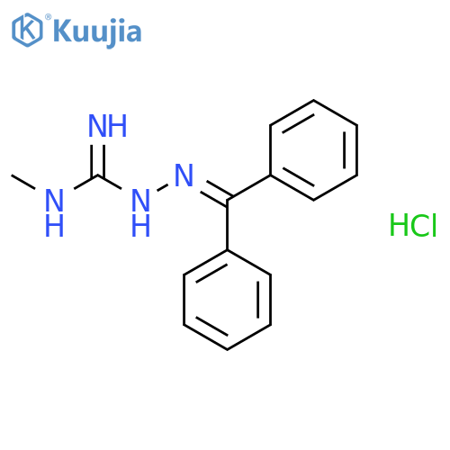 1-(benzhydrylideneamino)-2-methylguanidine;hydrochloride structure