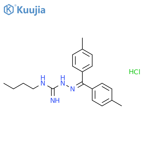 1-[bis(4-methylphenyl)methylideneamino]-2-butylguanidine;hydrochloride structure