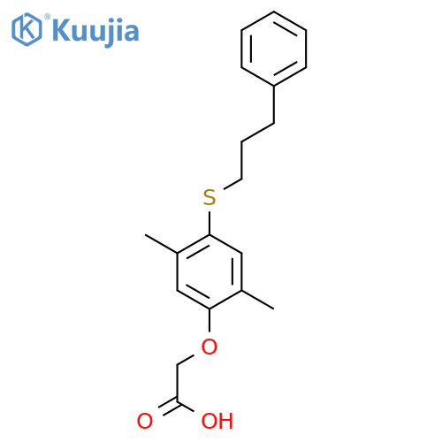 Acetic acid, [2,5-dimethyl-4-[(3-phenylpropyl)thio]phenoxy]- structure