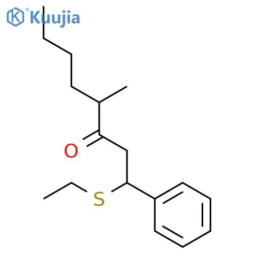 3-Octanone,1-(ethylthio)-4-methyl-1-phenyl- structure