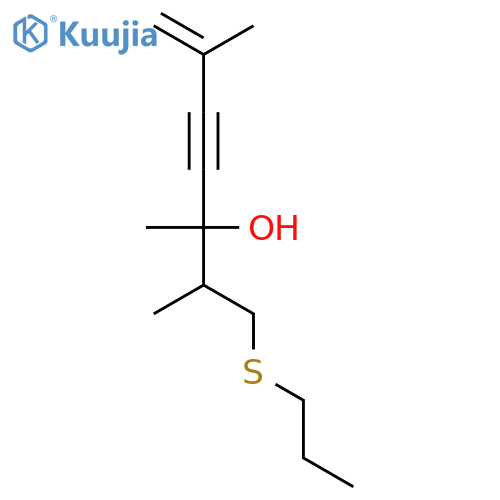 2,3,6-trimethyl-1-(propylsulfanyl)hept-6-en-4-yn-3-ol structure