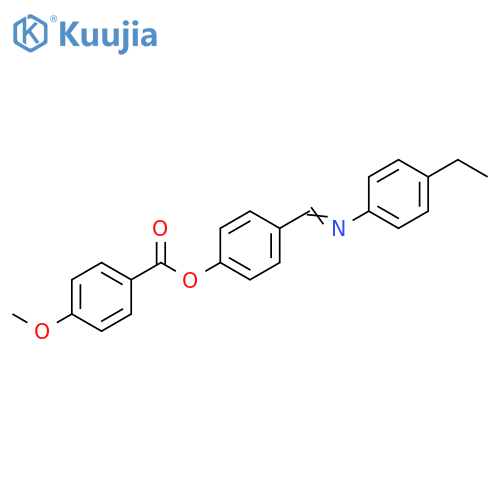 Benzoic acid, 4-methoxy-, 4-[[(4-ethylphenyl)imino]methyl]phenyl ester structure