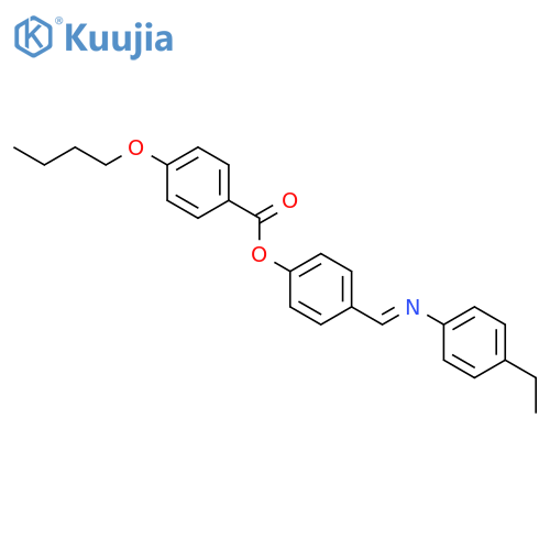 Benzoic acid, 4-butoxy-, 4-[[(4-ethylphenyl)imino]methyl]phenyl ester structure