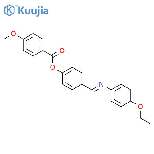 Benzoic acid, 4-methoxy-, 4-[[(4-ethoxyphenyl)imino]methyl]phenyl ester structure