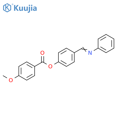 Benzoic acid, 4-methoxy-, 4-[(phenylimino)methyl]phenyl ester structure