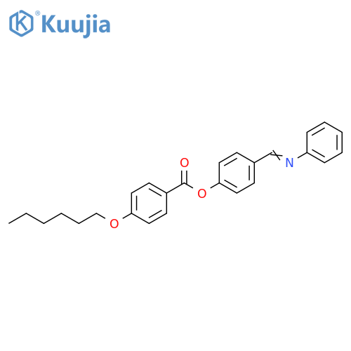 Benzoic acid, 4-(hexyloxy)-, 4-[(phenylimino)methyl]phenyl ester structure