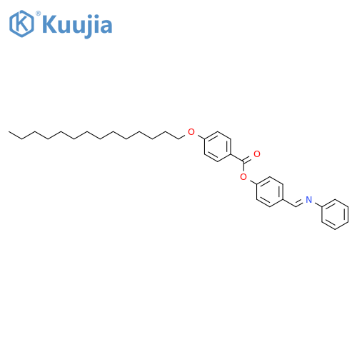 Benzoic acid, 4-(tetradecyloxy)-, 4-[(phenylimino)methyl]phenyl ester structure