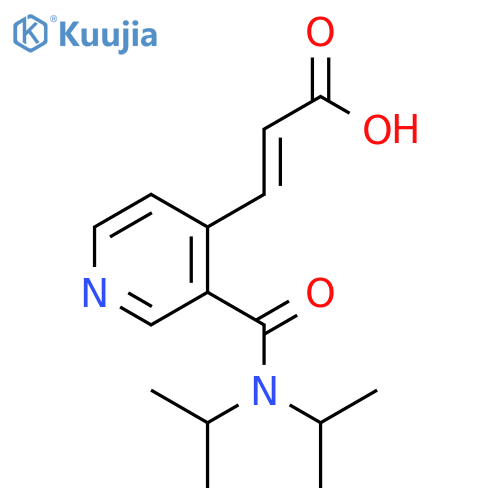 2-Propenoic acid, 3-[3-[[bis(1-methylethyl)amino]carbonyl]-4-pyridinyl]- structure