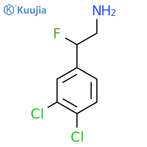 2-(3,4-Dichlorophenyl)-2-fluoroethan-1-amine structure