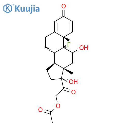 9-Fluoro-11,17,21-trihydroxypregna-1,4-diene-3,20-dione 21-acetate structure