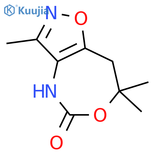 Isoxazolo[4,5-d][1,3]oxazepin-5(4H)-one,7,8-dihydro-3,7,7-trimethyl- structure