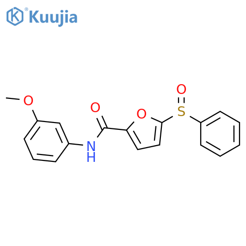 2-Furancarboxamide, N-(3-methoxyphenyl)-5-(phenylsulfinyl)- structure