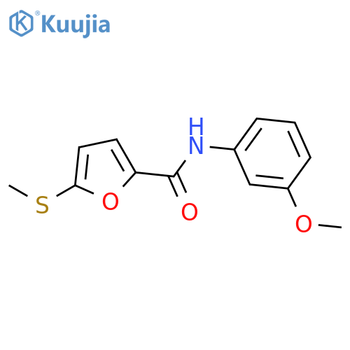 2-FURANCARBOXAMIDE, N-(3-METHOXYPHENYL)-5-(METHYLTHIO)- structure