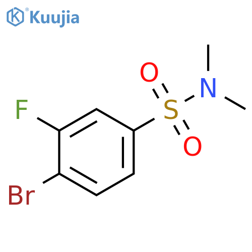 4-bromo-3-fluoro-N,N-dimethylbenzenesulfonamide structure