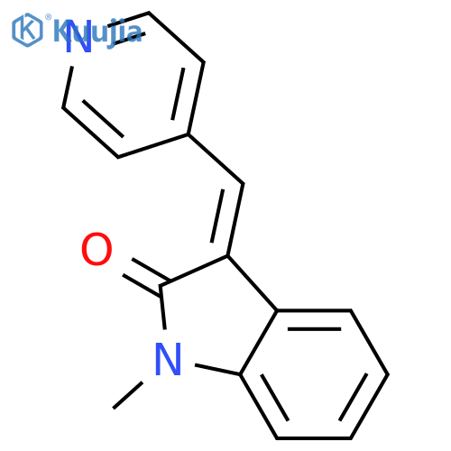 2H-INDOL-2-ONE, 1,3-DIHYDRO-1-METHYL-3-(4-PYRIDINYLMETHYLENE)-, (3E)- structure