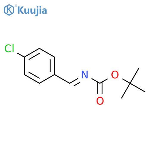 (E)-tert-Butyl 4-chlorobenzylidenecarbamate structure
