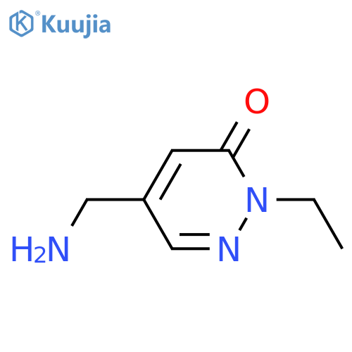 3(2H)-Pyridazinone,5-(aminomethyl)-2-ethyl- structure