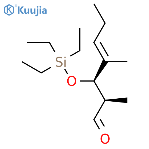 4-HEPTENAL, 2,4-DIMETHYL-3-[(TRIETHYLSILYL)OXY]-, (2R,3R,4E)- structure