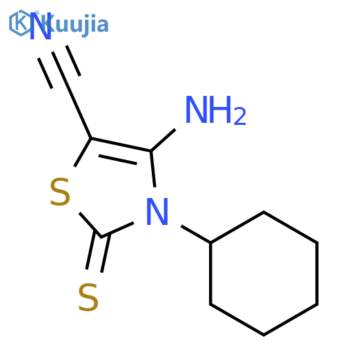 5-Thiazolecarbonitrile, 4-amino-3-cyclohexyl-2,3-dihydro-2-thioxo- structure