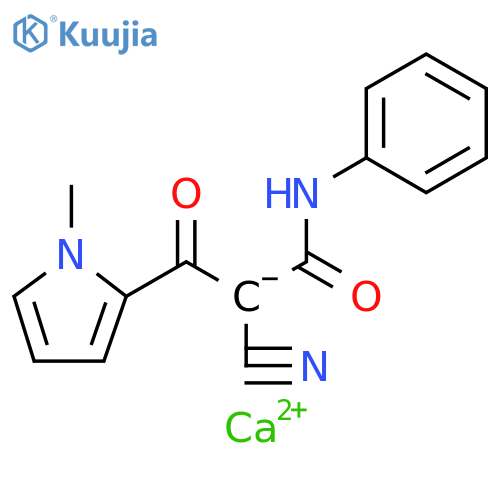 1H-Pyrrole-2-propanamide, a-cyano-1-methyl-b-oxo-N-phenyl-, ion(1-),calcium structure