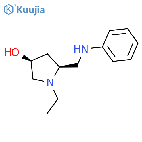 3-PYRROLIDINOL, 1-ETHYL-5-[(PHENYLAMINO)METHYL]-, (3S-CIS)- structure