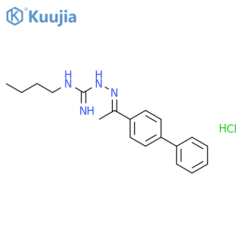 2-butyl-1-[(e)-1-(4-phenylphenyl)ethylideneamino]guanidine;hydrochloride structure