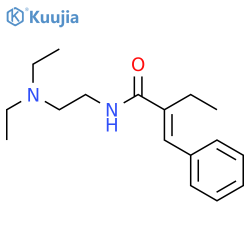 Butanamide,N-[2-(diethylamino)ethyl]-2-(phenylmethylene)- structure