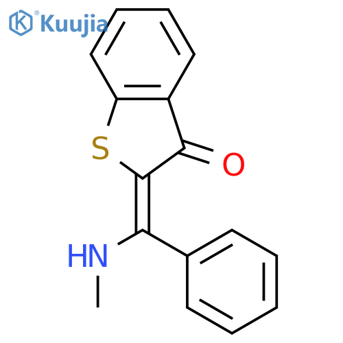 Benzo[b]thiophen-3(2H)-one, 2-[(methylamino)phenylmethylene]-, (E)- structure