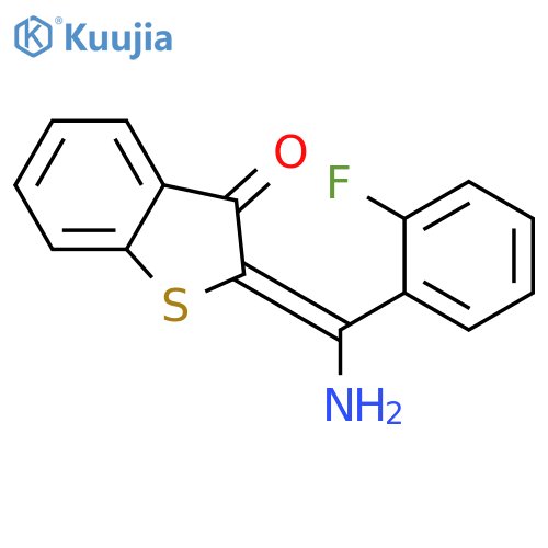 Benzo[b]thiophen-3(2H)-one, 2-[amino(2-fluorophenyl)methylene]-, (E)- structure