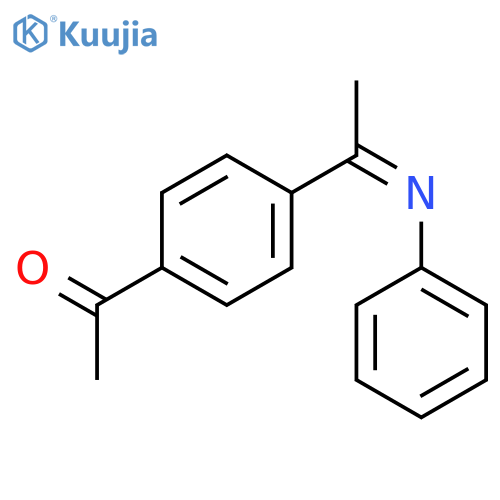 Ethanone, 1-[4-[1-(phenylimino)ethyl]phenyl]- structure