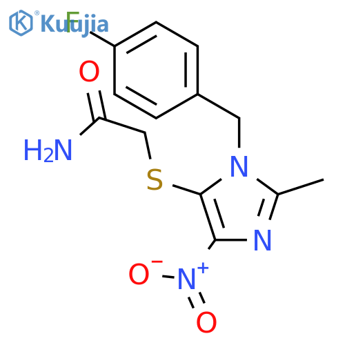 2-{[1-(4-fluorobenzyl)-2-methyl-4-nitro-1H-imidazol-5-yl]sulfanyl}acetamide structure