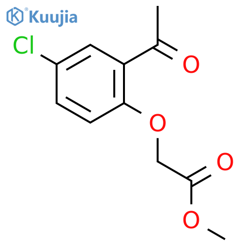Acetic acid, (2-acetyl-4-chlorophenoxy)-, methyl ester structure