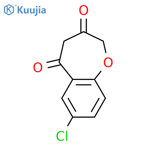 1-BENZOXEPIN-3,5(2H,4H)-DIONE, 7-CHLORO- structure