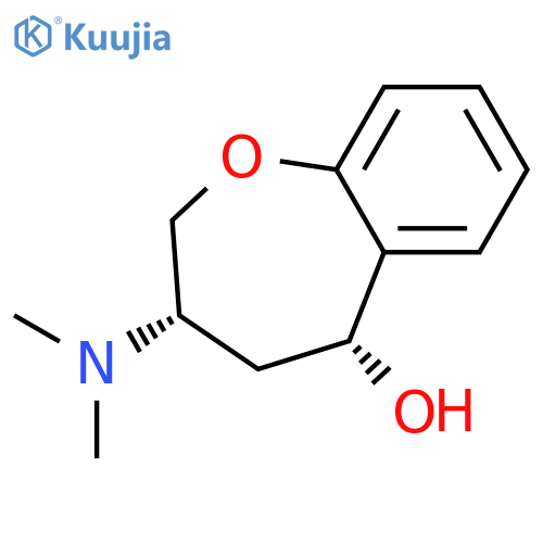 1-Benzoxepin-5-ol, 3-(dimethylamino)-2,3,4,5-tetrahydro-, cis- structure