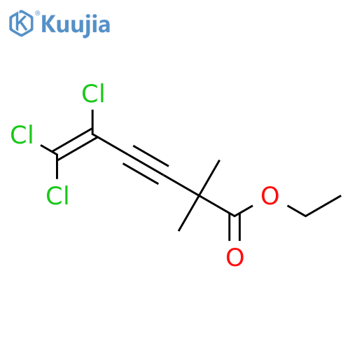 5-HEXEN-3-YNOIC ACID, 5,6,6-TRICHLORO-2,2-DIMETHYL-, ETHYL ESTER structure