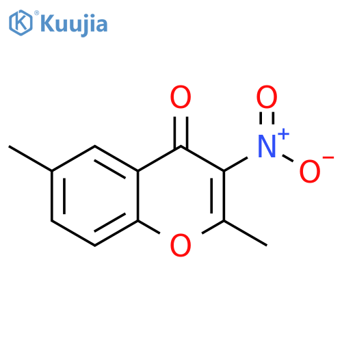 4H-1-Benzopyran-4-one, 2,6-dimethyl-3-nitro- structure