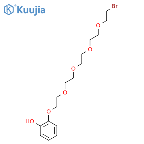 o-hydroxyphenyl 3,6,9,12-tetraoxa-14-bromotetradecyl ether structure
