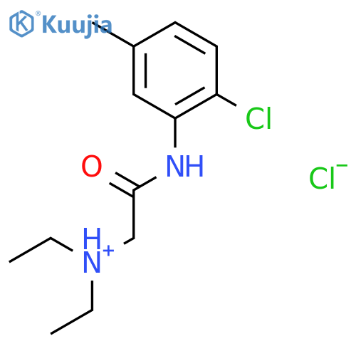 2-[(2-chloro-5-methylphenyl)amino]-N,N-diethyl-2-oxoethanaminium chloride structure
