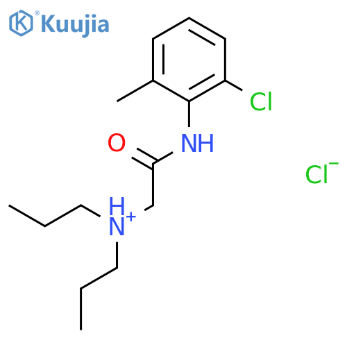 N-{2-[(2-chloro-6-methylphenyl)amino]-2-oxoethyl}-N-propylpropan-1-aminium chloride structure