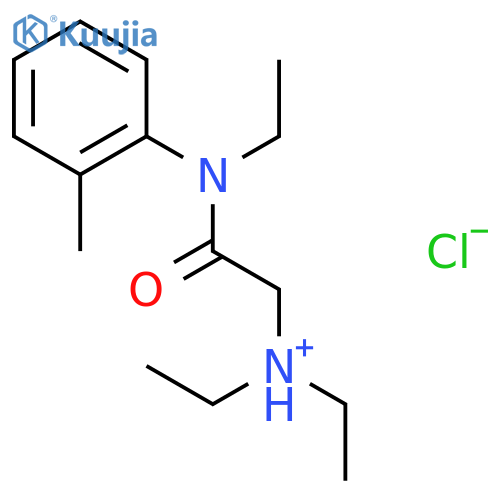 N,N-diethyl-2-[ethyl(2-methylphenyl)amino]-2-oxoethanaminium chloride structure