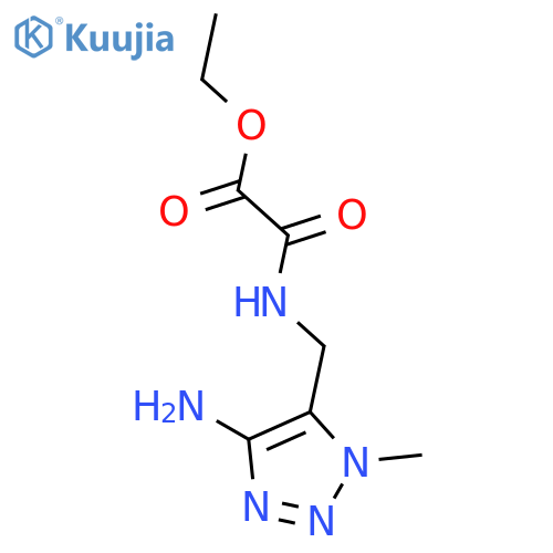 Ethyl 2-[(5-amino-3-methyltriazol-4-yl)methylamino]-2-oxoacetate structure