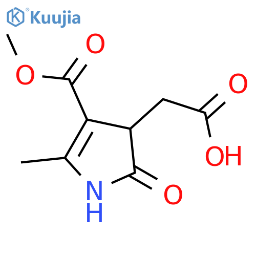 2-4-(Methoxycarbonyl)-5-methyl-2-oxo-2,3-dihydro-1H-pyrrol-3-ylacetic Acid structure