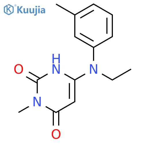 2,4(1H,3H)-PYRIMIDINEDIONE, 6-[ETHYL(3-METHYLPHENYL)AMINO]-3-METHYL- structure